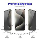 For iPhone 16 Pro Max 2pcs ENKAY Hat-Prince 28° Anti-peeping Tempered Glass Protector Full Screen Film - 2