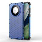 For Huawei Mate 60 Shockproof Honeycomb Phone Case(Blue) - 1