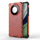 For  Huawei Mate 60 Pro Shockproof Honeycomb Phone Case(Red) - 1