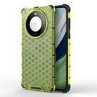 For  Huawei Mate 60 Pro Shockproof Honeycomb Phone Case(Green) - 1