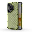 For Huawei Pura 70 Pro Shockproof Honeycomb Phone Case(Green) - 1