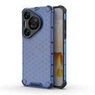 For Huawei Pura 70 Pro Shockproof Honeycomb Phone Case(Blue) - 1