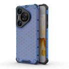 For Huawei Pura 70 Pro+ Shockproof Honeycomb Phone Case(Blue) - 1