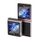 For  Samsung Galaxy Z Flip5   5G Electroplating Transparent PC Shockproof Phone Case(Rose gold) - 1