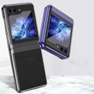 For  Samsung Galaxy Z Flip5   5G Electroplating Transparent PC Shockproof Phone Case(Blue) - 2