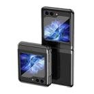 For  Samsung Galaxy Z Flip5   5G Electroplating Transparent PC Shockproof Phone Case(Black) - 1