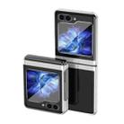 For  Samsung Galaxy Z Flip5   5G Electroplating Transparent PC Shockproof Phone Case(Silver) - 1