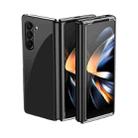 For Samsung Galaxy Z Fold5 5G Electroplating Transparent PC Shockproof Phone Case(Black) - 1