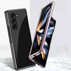 For Samsung Galaxy Z Fold5 5G Electroplating Transparent PC Shockproof Phone Case(Black) - 3