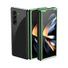 For Samsung Galaxy Z Fold5 5G Electroplating Transparent PC Shockproof Phone Case(Green) - 1