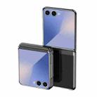 For Samsung Galaxy Z Flip7 5G Electroplating Transparent Shockproof Phone Case(Black) - 1