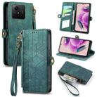 For Xiaomi Redmi Note 12S Geometric Zipper Wallet Side Buckle Leather Phone Case(Green) - 1