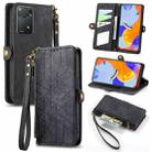 For Redmi Note 11 Pro 4G Geometric Zipper Wallet Side Buckle Leather Phone Case(Black) - 1