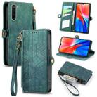 For Xiaomi Redmi Note 8 Geometric Zipper Wallet Side Buckle Leather Phone Case(Green) - 1