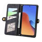 For Xiaomi Redmi Note 8 Geometric Zipper Wallet Side Buckle Leather Phone Case(Black) - 3