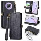 For Xiaomi Redmi K30 Pro Geometric Zipper Wallet Side Buckle Leather Phone Case(Black) - 1