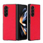 For Samsung Galaxy Z Fold6 5G Cross-Grain All-inclusive Shockproof Phone Case(Red) - 1