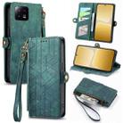 For Xiaomi 13 Geometric Zipper Wallet Side Buckle Leather Phone Case(Green) - 1