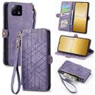 For Xiaomi 13 Geometric Zipper Wallet Side Buckle Leather Phone Case(Purple) - 1