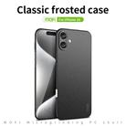 For iPhone 16 MOFI Fandun Series Frosted PC Ultra-thin All-inclusive Phone Case(Black) - 3