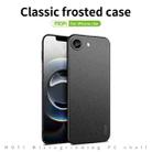 For iPhone 16e MOFI Fandun Series Frosted PC Ultra-thin All-inclusive Phone Case(Black) - 3