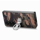 For   Samsung  Galaxy Z Fold5 5G Camouflage Ring Holder PC Phone Case(Black and brown) - 3