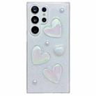 For Samsung Galaxy S21 Ultra 5G Love Epoxy TPU Protective Case(Transparent) - 1