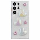 For Samsung Galaxy S23 Ultra 5G Love Epoxy TPU Protective Case(Pink) - 1