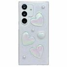 For Samsung Galaxy S24 5G  Love Epoxy TPU Protective Case(Transparent) - 1