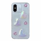 For iPhone X/XS Love Epoxy TPU Phone Case(Pink) - 1