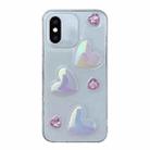 For iPhone X Max Love Epoxy TPU Phone Case(Pink) - 1