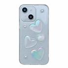 For iPhone 14 Love Epoxy TPU Phone Case(Transparent) - 1