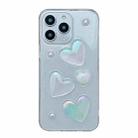 For iPhone 15 Pro Max Love Epoxy TPU Phone Case(Transparent) - 1