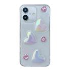 For iPhone 16 Love Epoxy TPU Phone Case(Pink) - 1