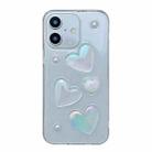 For iPhone 16 Love Epoxy TPU Phone Case(Transparent) - 1