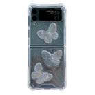 For Samsung Galaxy Z Flip4 Transparent Crystal Butterfly TPU Phone Case(Transparent) - 1