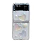 For Samsung Galaxy Z Flip3 Love Epoxy TPU Phone Case(Transparent) - 1