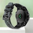 For Garmin Fenix 7X Pro 51mm 26mm Camouflage Silicone Watch Band(Camouflage Black) - 1
