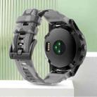 For Garmin Fenix 7X 26mm Camouflage Silicone Watch Band(Camouflage Grey) - 1