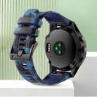 For Garmin Tactix Delta 26mm Camouflage Silicone Watch Band(Camouflage Blue) - 1