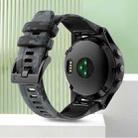 For Garmin Fenix 6X 26mm Camouflage Silicone Watch Band(Camouflage Black) - 1