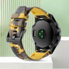 For Garmin Fenix 7 Pro 47mm 22mm Camouflage Silicone Watch Band(Camouflage Yellow) - 1
