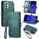 For OnePlus Nord CE 2 5G Geometric Zipper Wallet Side Buckle Leather Phone Case(Green) - 1