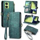 For OnePlus Nord CE3 Geometric Zipper Wallet Side Buckle Leather Phone Case(Green) - 1