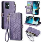 For OnePlus Nord N30 Geometric Zipper Wallet Side Buckle Leather Phone Case(Purple) - 1
