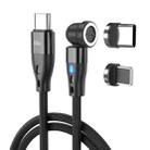 ENKAY PD60W Type-C to Type-C / 8 Pin Magnetic 540 Degrees Rotating Fast Charging Cable, Length:1m(Black) - 1