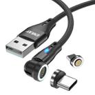 ENKAY 3A USB to Type-C / 8 Pin Magnetic 540 Degrees Rotating Fast Charging Cable, Length:2m(Black) - 1