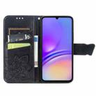 For Samsung Galaxy A06 Butterfly Love Flower Embossed Leather Phone Case(Black) - 3
