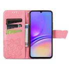 For Samsung Galaxy A06 Butterfly Love Flower Embossed Leather Phone Case(Pink) - 3