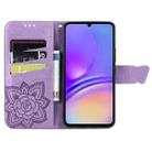 For Samsung Galaxy A06 Butterfly Love Flower Embossed Leather Phone Case(Light Purple) - 3